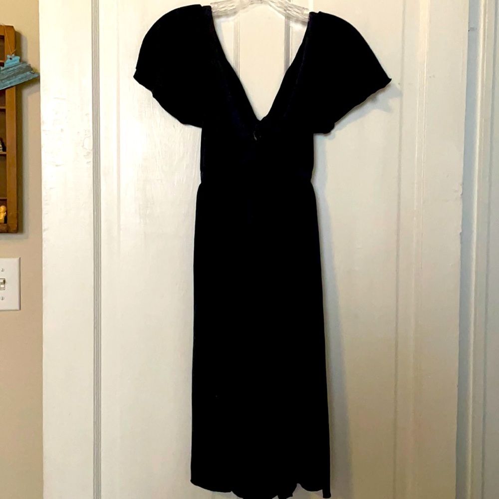 Black Tie-Back Summer Dress